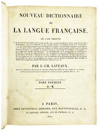Nouveau Dictionnaire de la Langue Francaise