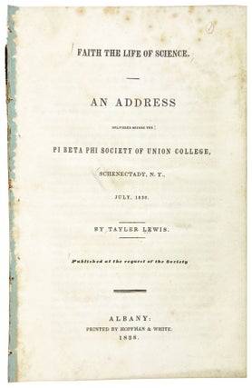 Item #27390 Faith the Life of Science. An Address Delivered Before the Pi Beta Phi Society of...