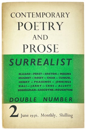 Item #27573 Contemporary Poetry and Prose: Surrealist Double Number 2, June 1936. Andre Breton,...