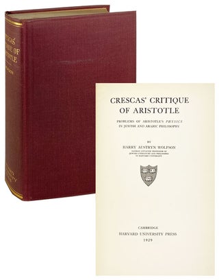 Item #27610 Crescas' Critique of Aristotle: Problems of Aristotle's Physics in Jewish and Arabic...