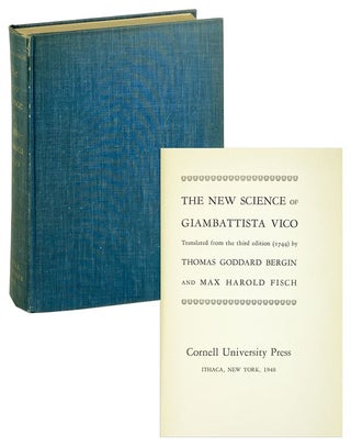 Item #27634 The New Science of Giambattista Vico Translated from the third edition (1744)....
