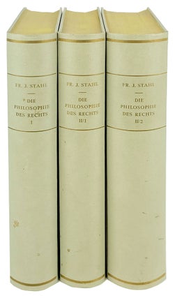 Item #27702 Die Philosophie des Rechts [Three Volume Set]. Friedrich Julius Stahl