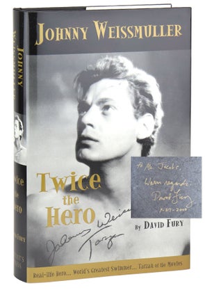 Item #27941 Johnny Weissmuller: "Twice The Hero" [Signed by Fury]. David Fury