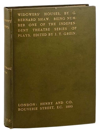 Item #28234 Widowers' Houses. A Comedy. G. Bernard Shaw