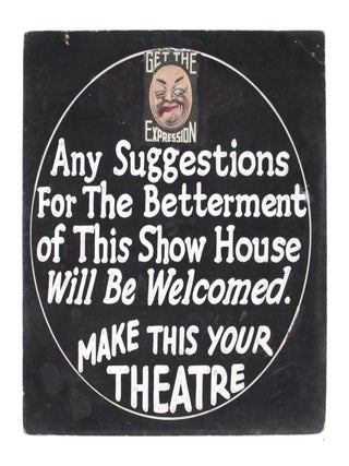 Archive of One Hundred and Eight Silent Film-Era Hand-Drawn Advertisement Text Cards