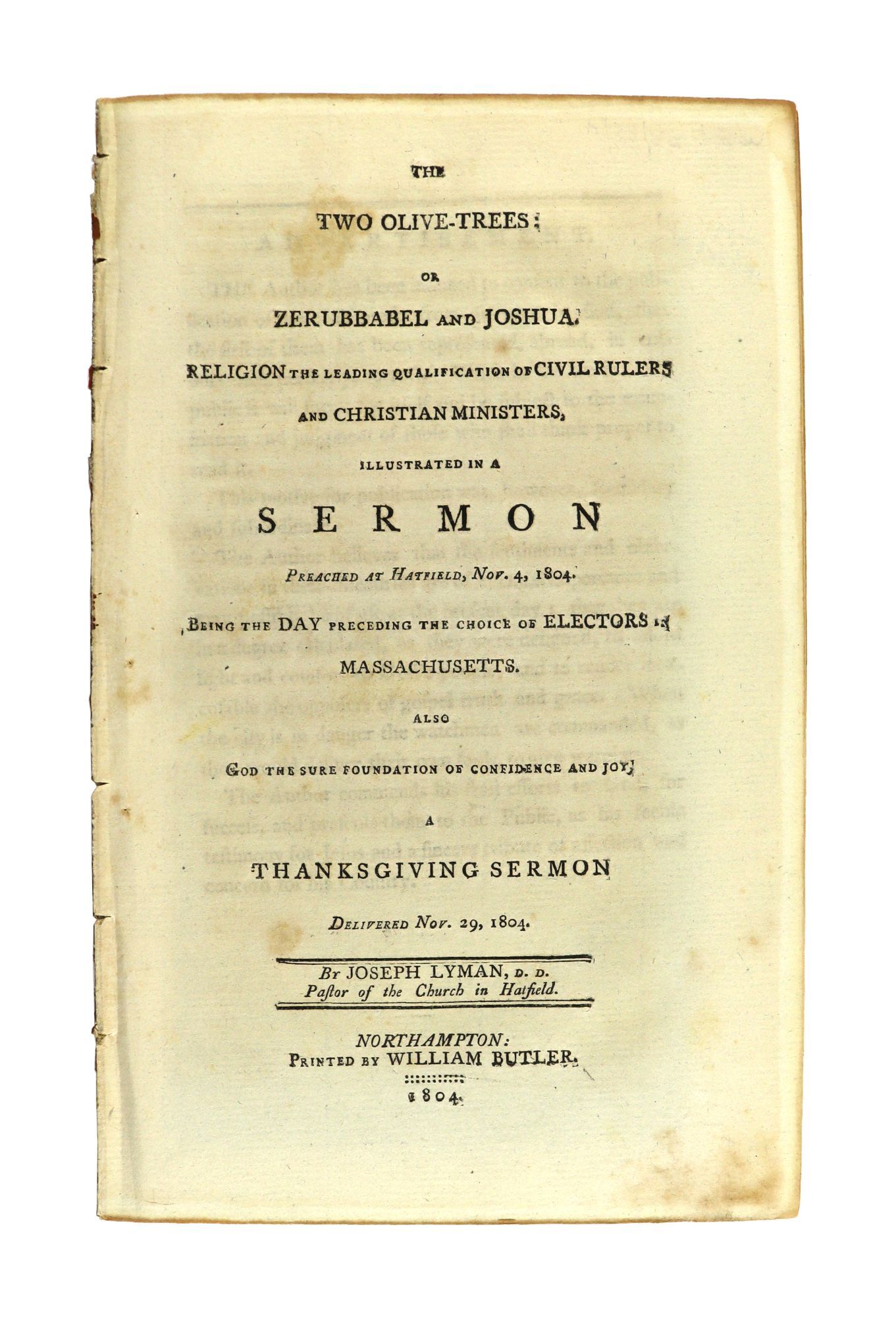 The Two Olive-Trees; or, Zerubbabel and Joshua. Religion the Leading ...