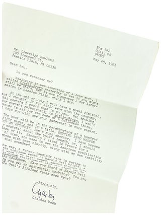 Love, Roger [with ALS and TLS to agent Llewellyn Howland]