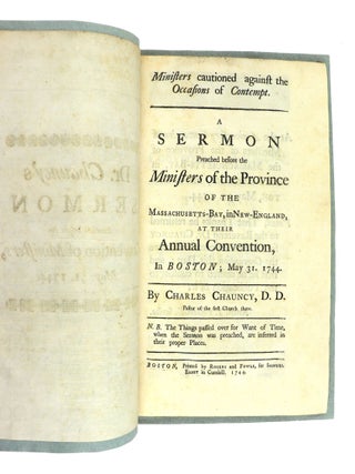 Item #28677 Ministers Cautioned Against the Occasions of Contempt. A Sermon Preached before the...