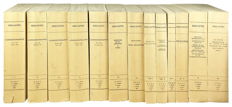 Item #28919 Oeuvres de Descartes Publiees par Charles Adam & Paul Tannery [11 volumes in 13, complete]. Rene Descartes, Charles Adam, Paul Tannery, eds.