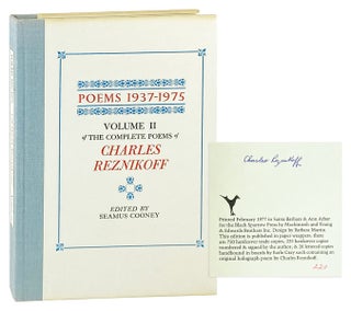 Item #28952 Poems 1937-1975: Volume II of the Complete Poems of Charles Reznikoff [Limited...