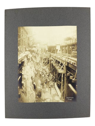 Collection of Thirty-Seven Silver Gelatin Photographs Documenting the Construction of the Interborough Rapid Transit Subway