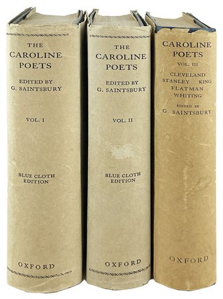Item #29044 Minor Poets of the Caroline Period [Three Volume Set]. George Saintsbury, ed