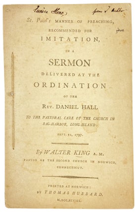 Item #29339 St. Paul's Manner of Preaching, Recommended for Imitation, in a Sermon Delivered at...