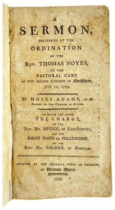 Sammelband of Six Late 18th-Century American Ordination Sermons