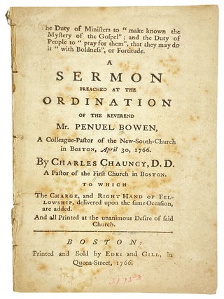Item #29355 The Duty of Ministers to "make known the Mystery of the Gospel"; and the Duty of the...