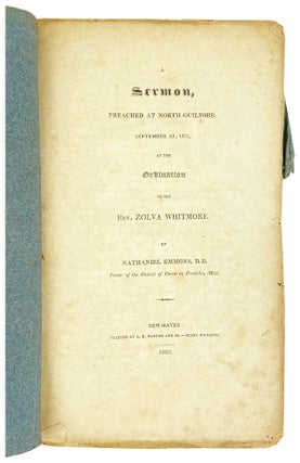 Item #29375 A Sermon, Preached at North-Guilford, September 5th, 1821, at the Ordination of the...
