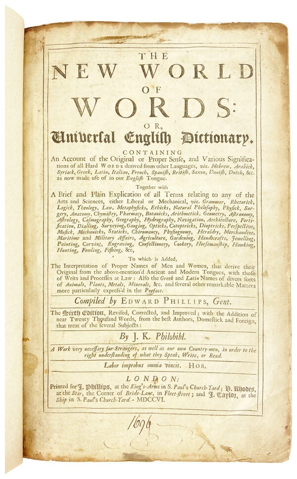The New World of Words: Or, Universal English Dictionary