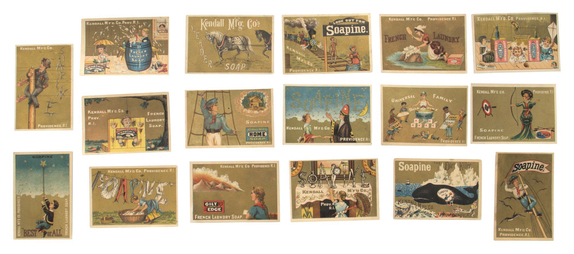 Collection of Seventeen Soapine Trade Cards | Charlotte Perkins