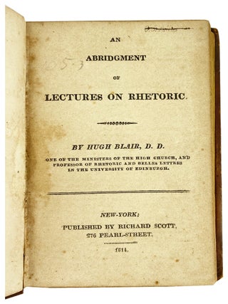 An Abridgment of Lectures on Rhetoric