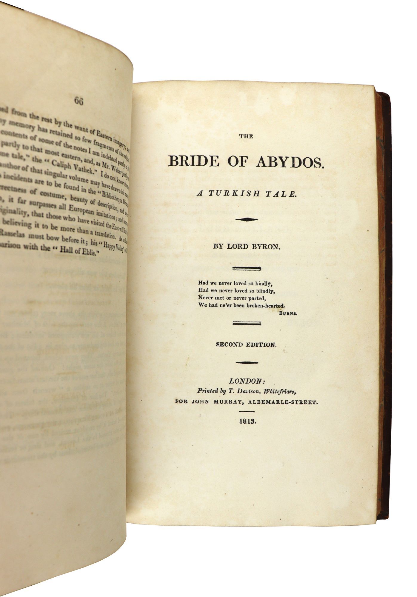 Sammelband of Lord Byron's Works, including: The Giaour, The Bride of ...