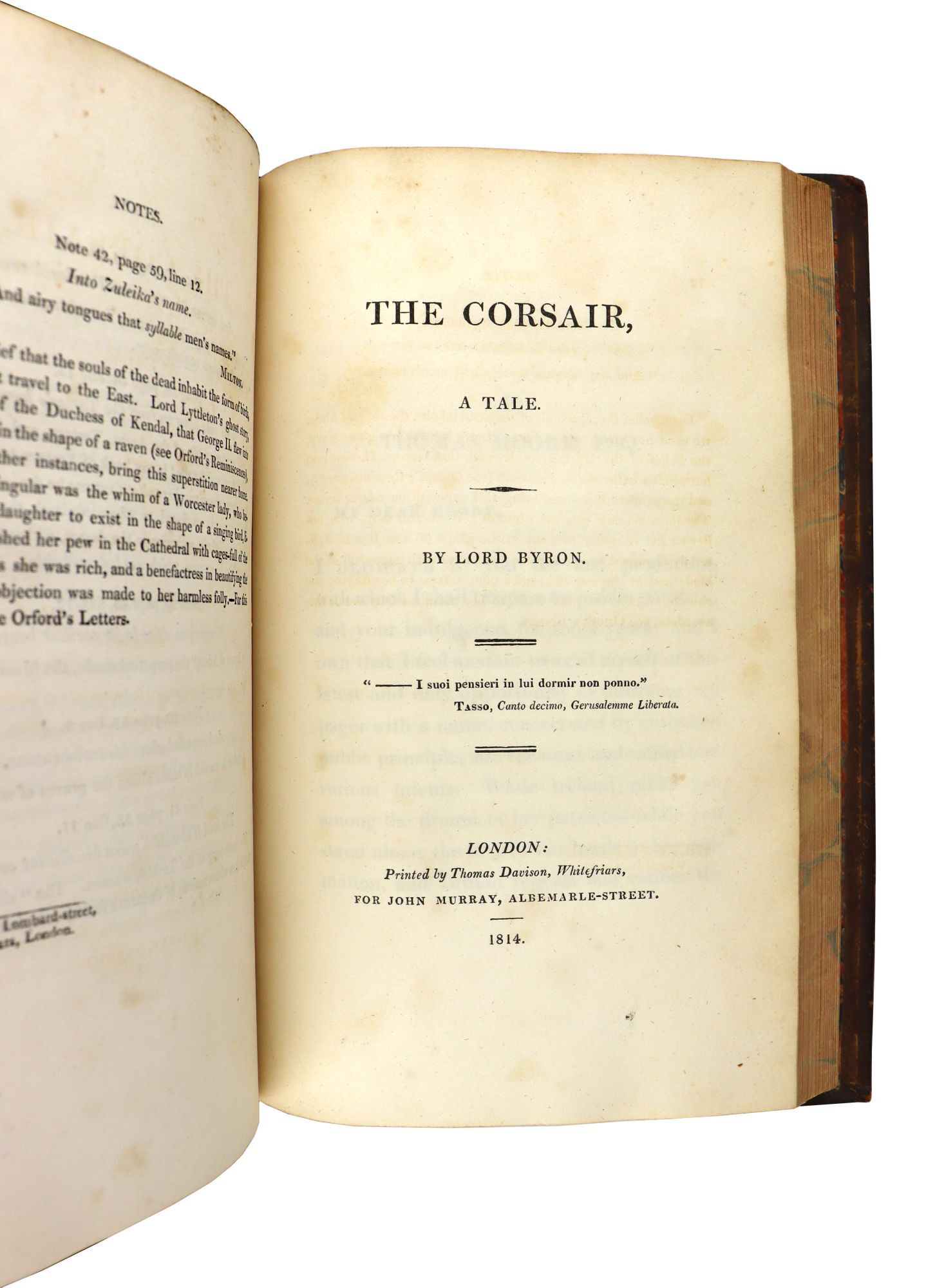 Sammelband of Lord Byron's Works, including: The Giaour, The Bride of ...