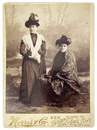 Item #30847 Original Cabinet Portrait of Two Women. Utah, Morris, Co