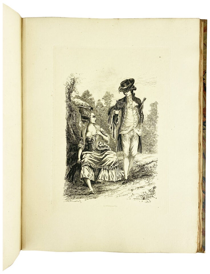 Item #31130 Soixante Planches Gravees par A. Guillaumot Fils Costumes & Coiffures du XVIIIe siecle d'apres Desrais, Cochin, Watteau fils, etc. Auguste-Etienne Guillaumot fils.