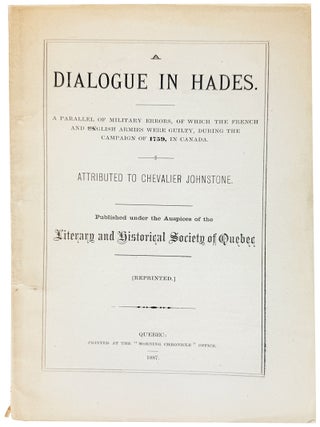 Item #31755 A Dialogue in Hades. A Parallel of Military Errors, of Which the French and English...