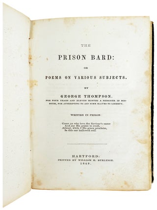 The Prison Bard: or Poems on Various Subjects