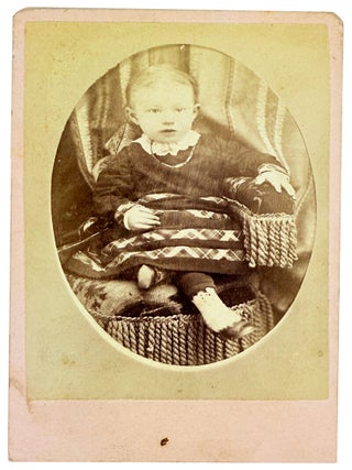 Item #32410 Original Carte de Visite of a Young Child. Union Pacific Railroad, S B. Silvis,...