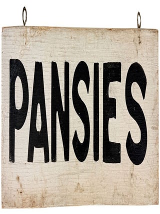 Item #32487 Pansies / Peas. Hand-Painted Signs