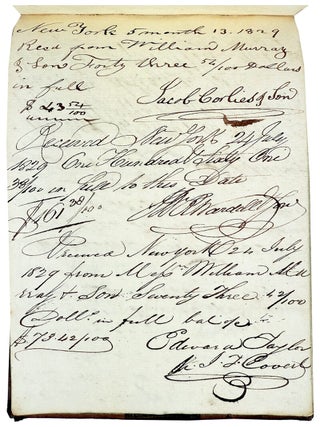 Business Ledger of New York City Wholesale Firm