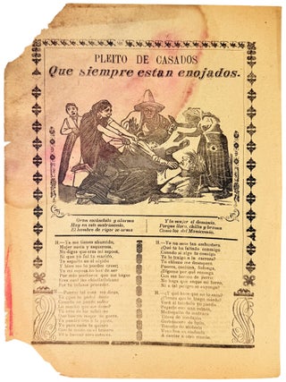 Item #32885 Pleito de Casados Que siempre estan enojados. Jose Guadalupe Posada, attrib