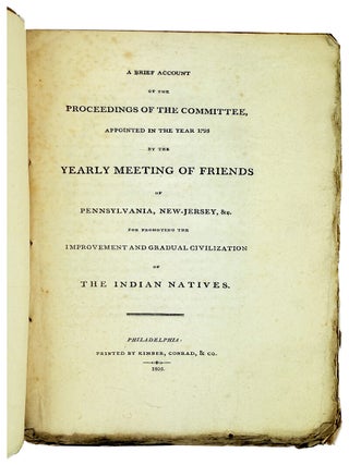 Item #32962 A Brief Account of the Proceedings of the Committee, Appointed in the Year 1795 by...