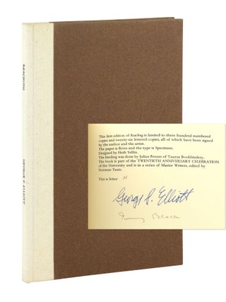 Reaching [Limited Edition, Signed by Elliot & Block. George P. Elliott, Irving Block.