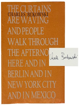 Item #35588 The Curtains Are Waving and People Walk Through the Afternoon Here and in Berlin and...
