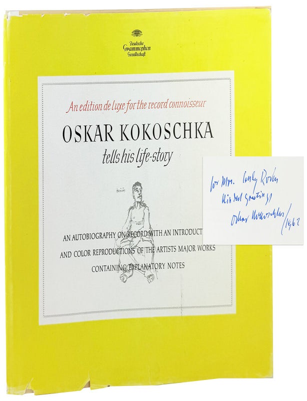 Item #36816 Oskar Kokoschka Tells His Life-Story: An Autobiography on Record [Inscribed and Signed by Kokoschka]. Oskar Kokoschka, Hannes Reinhardt, Gottfried Sello, producer, intro.