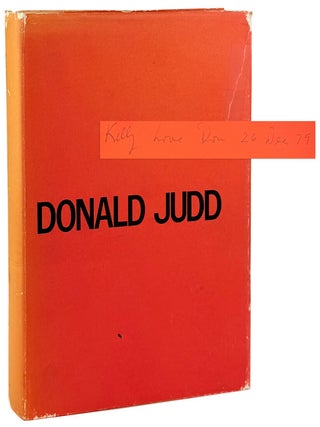 Item #38701 Donald Judd: A Catalogue of the Exhibition at the National Gallery of Canada, Ottawa,...