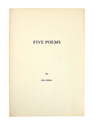 Item #40614 Five Poems. Alice Walker