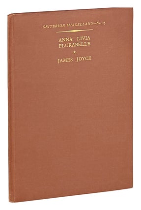 Item #43083 Anna Livia Plirabelle: Fragment of Work in Progress. James Joyce
