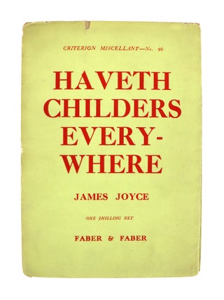 Item #43175 Haveth Childers Everywhere: Fragment of Work In Progress [Criterion Miscellany No....