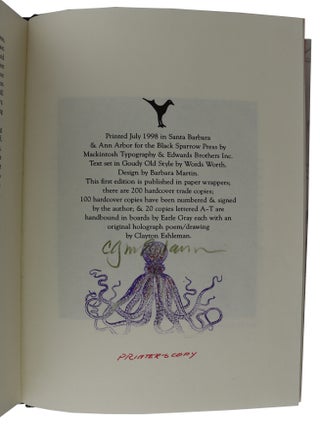 From Scratch [Limited Edition, Signed with Holograph Poem and Original Drawing]