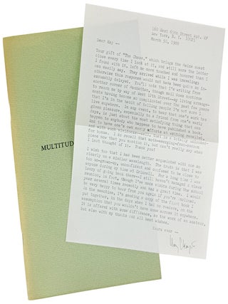 Multitudes, Multitudes [Inscribed and Signed with Typed Letter Signed]