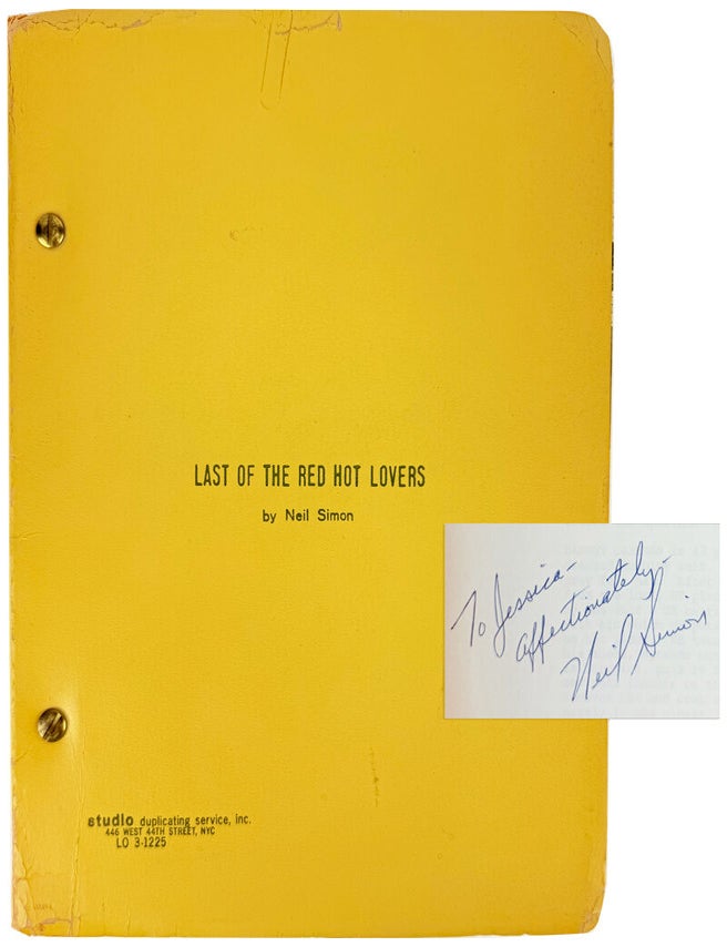 Item #45148 "Last of the Red Hot Lovers": A New Comedy [Inscribed and Signed by Simon, Saint Subber, and Moore]. Neil Simon, Saint Subber, Robert Moore, producer, director.