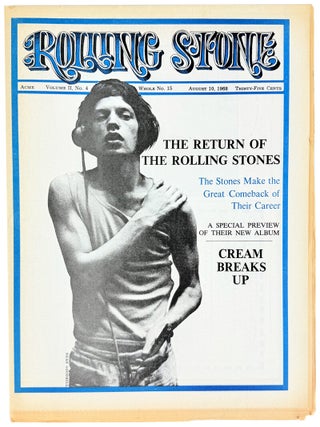 Item #45171 Rolling Stone, Vol. II, no. 4 (Whole No. 15), August 10, 1968. Jann Wenner, ed