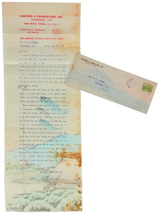 Item #45352 Pictorial letterhead advertising Japanese tea with postally used pictorial envelope....