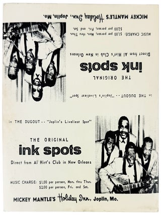 Item #45487 [Promotional Card] The Original Ink Spots. The Original Ink Spots, John Taylor...