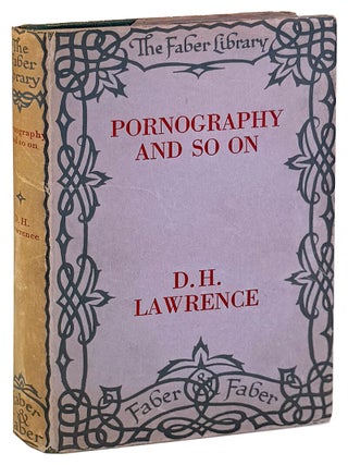 Item #45721 Pornography and So On. D H. Lawrence
