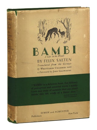 Item #45840 Bambi: A Life in the Woods. Felix Salten, Kurt Wiese, John Galsworthy, Whittaker...