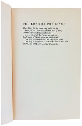 The Fellowship of the Ring: Being the First Part of the Lord of the Rings